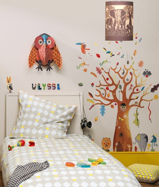 Djeco Decoratie pop-up Bufnita colorata