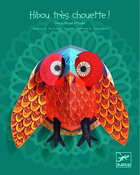 Djeco Decoratie pop-up Bufnita colorata