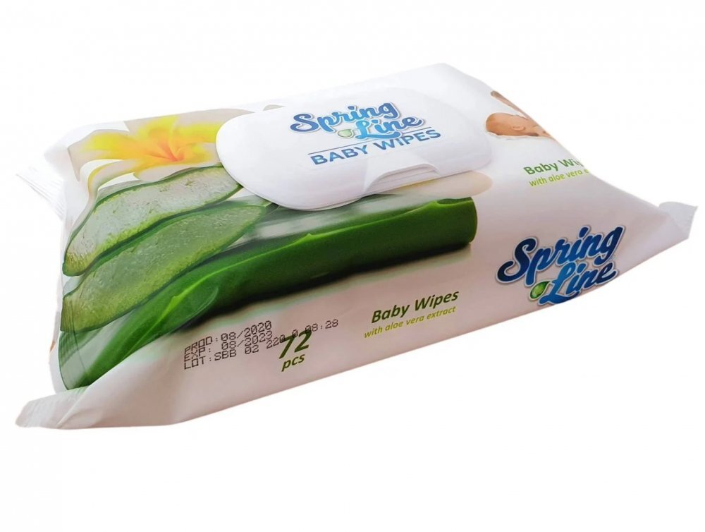 DOCTOR WIPES Servetele umede cu extract de Aloe Vera Spring Line Pop Up 72 bucati in cutie cu capac