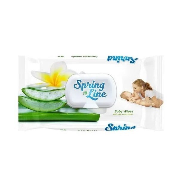 DOCTOR WIPES Servetele umede cu extract de Aloe Vera Spring Line Pop Up 72 bucati in cutie cu capac