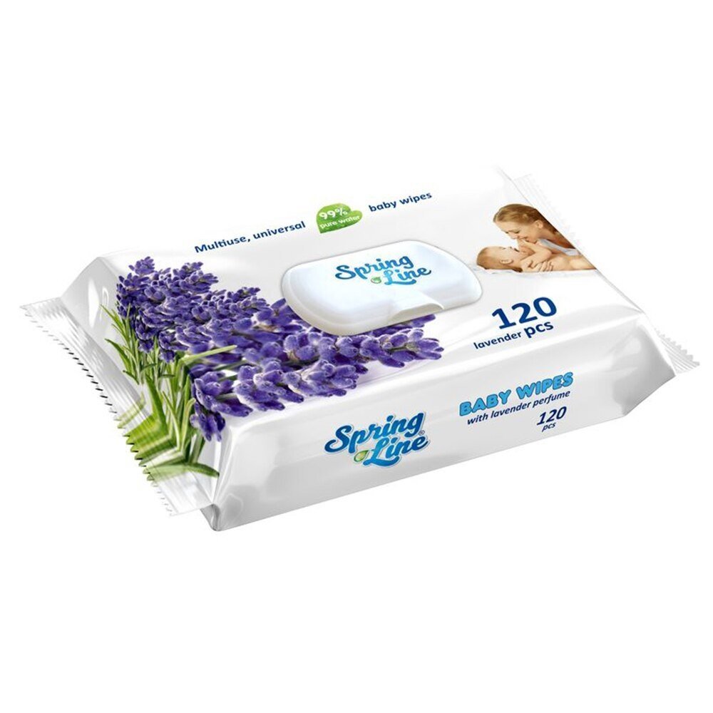 DOCTOR WIPES Servetele umede cu Lavanda Spring Line Pop Up 120 bucati ambalaj cu capac