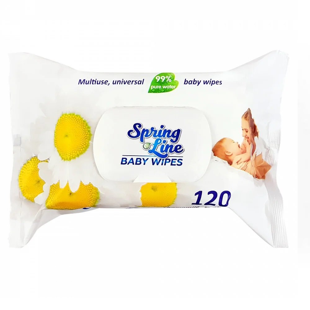 DOCTOR WIPES Servetele umede cu Musetel Spring Line Pop Up 120 bucati ambalaj cu capac
