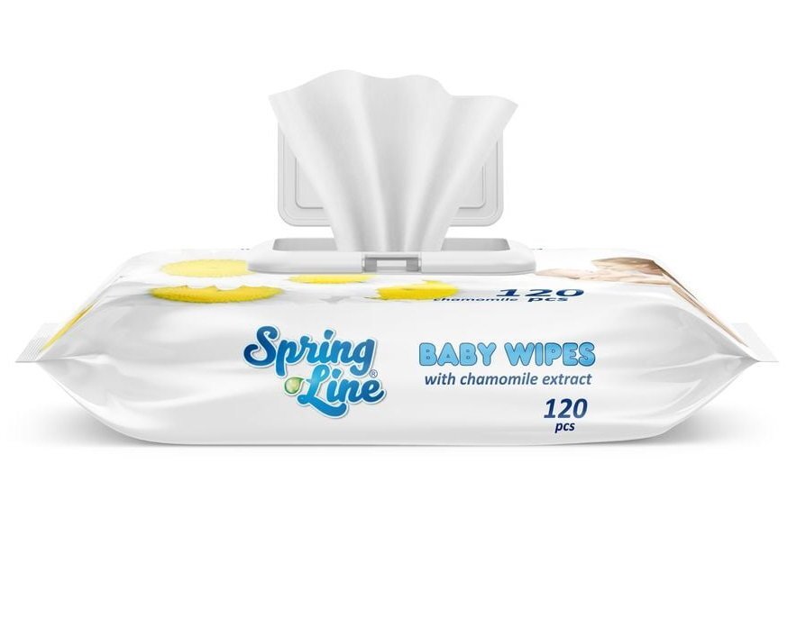 DOCTOR WIPES Servetele umede cu Musetel Spring Line Pop Up 120 bucati ambalaj cu capac