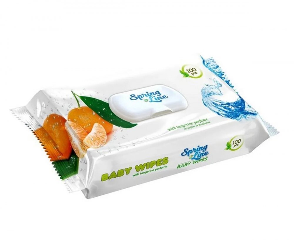 DOCTOR WIPES Servetele umede cu Portocale Spring Line Pop Up 100 bucati ambalaj cu capac
