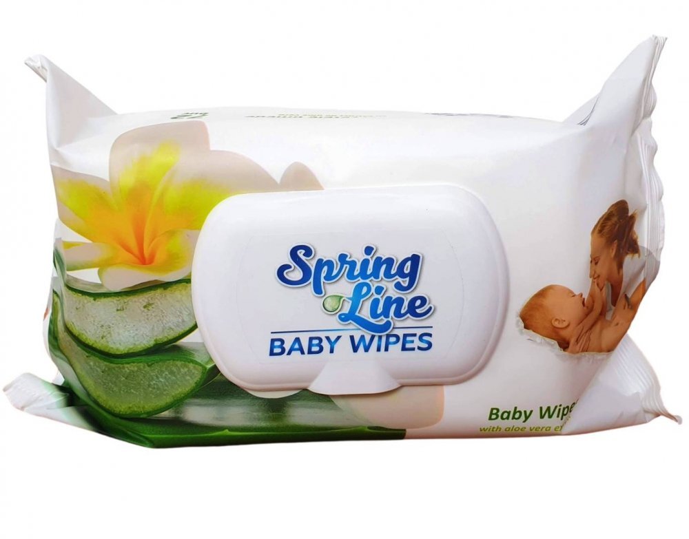 DOCTOR WIPES Servetele umede pentru bebelusicopii Spring Line Pop Up cu Aloe 120 bucati ambalaj cu capac