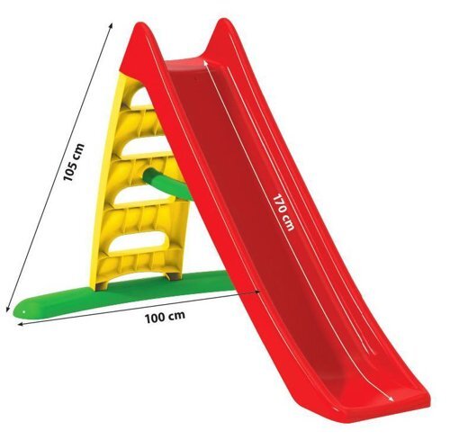 DOHANY Tobogan pentru copii Speed Rosu rezistent UV panta alunecare 170cm utilizare interiorexterior scara mare cu manere sustinere