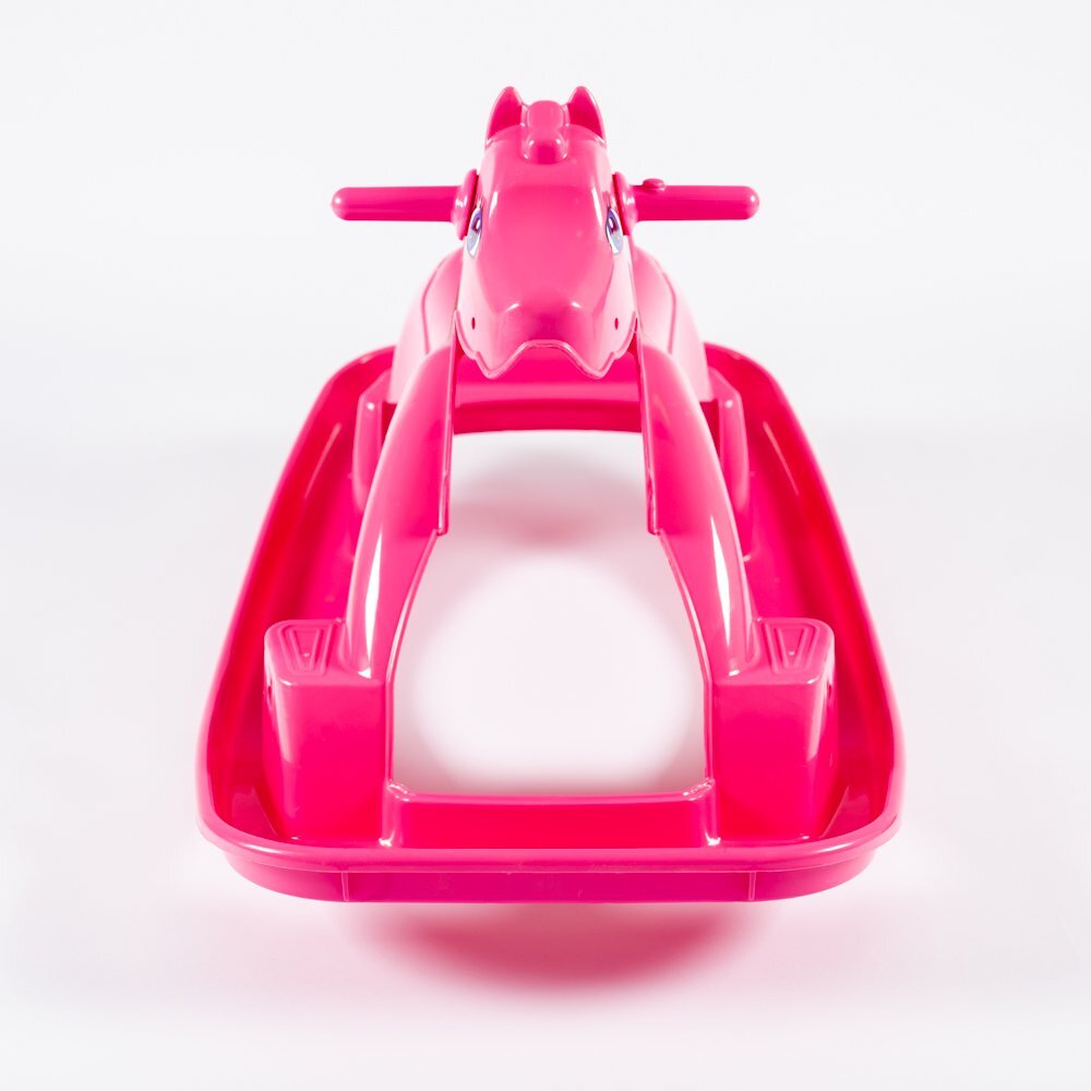Doloni Calut balansoar pentru copii Pink design ergonomic cu manere de siguranta si sezut confortabil dimensiune 89.7 x 53.1 x 55 cm