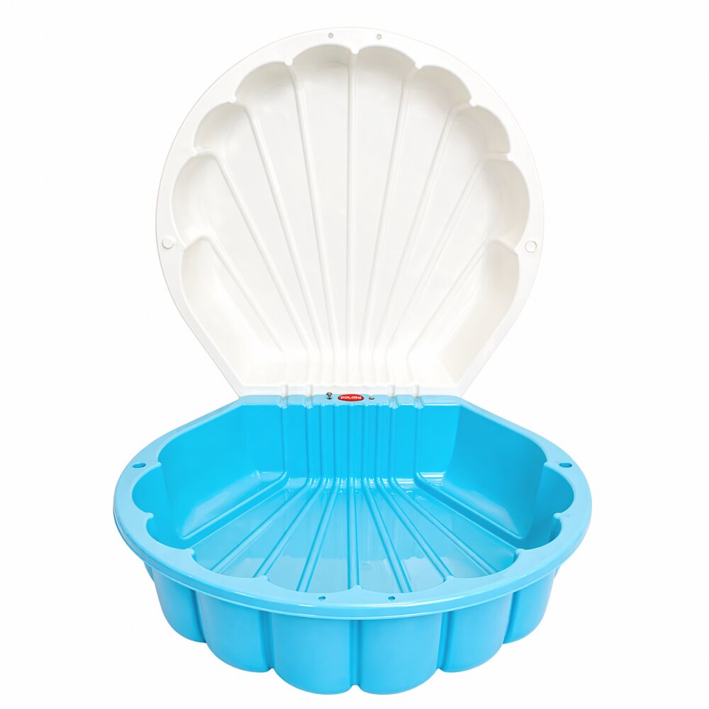 Doloni Capsula de joaca 2-in-1 Piscina si Nisipar pentru copii BlueWhite Shell dimensiune 79.5 x 86 x 37.7 cm