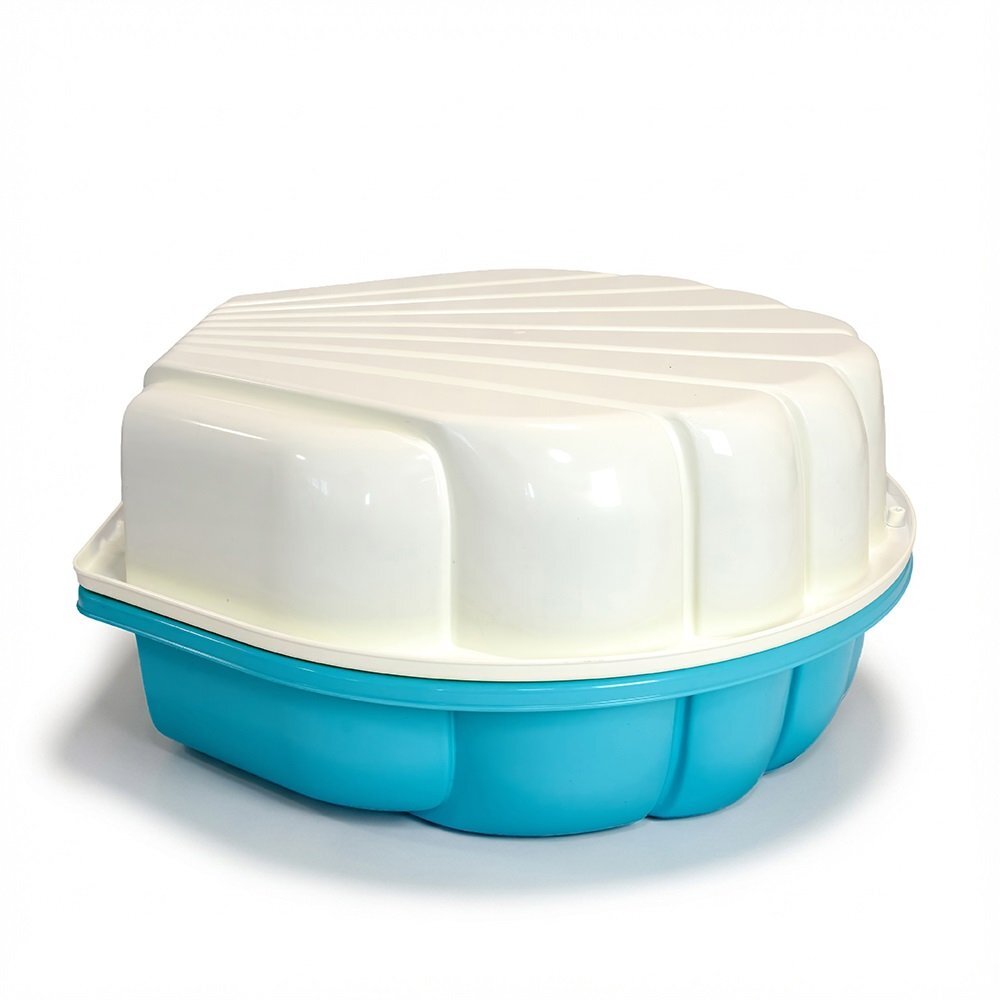 Doloni Capsula de joaca 2-in-1 Piscina si Nisipar pentru copii BlueWhite Shell dimensiune 79.5 x 86 x 37.7 cm