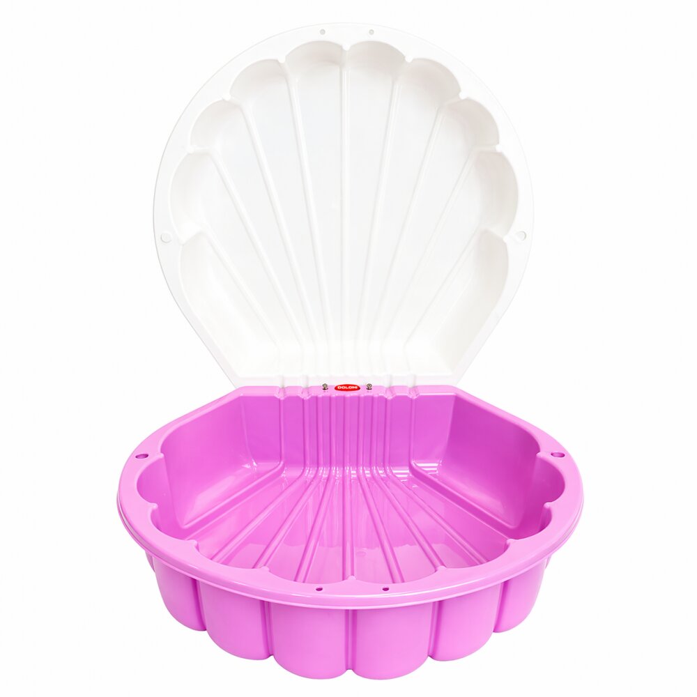 Doloni Capsula de joaca 2-in-1 Piscina si Nisipar pentru copii PinkWhite Shell dimensiune 79.5 x 86 x 37.7 cm