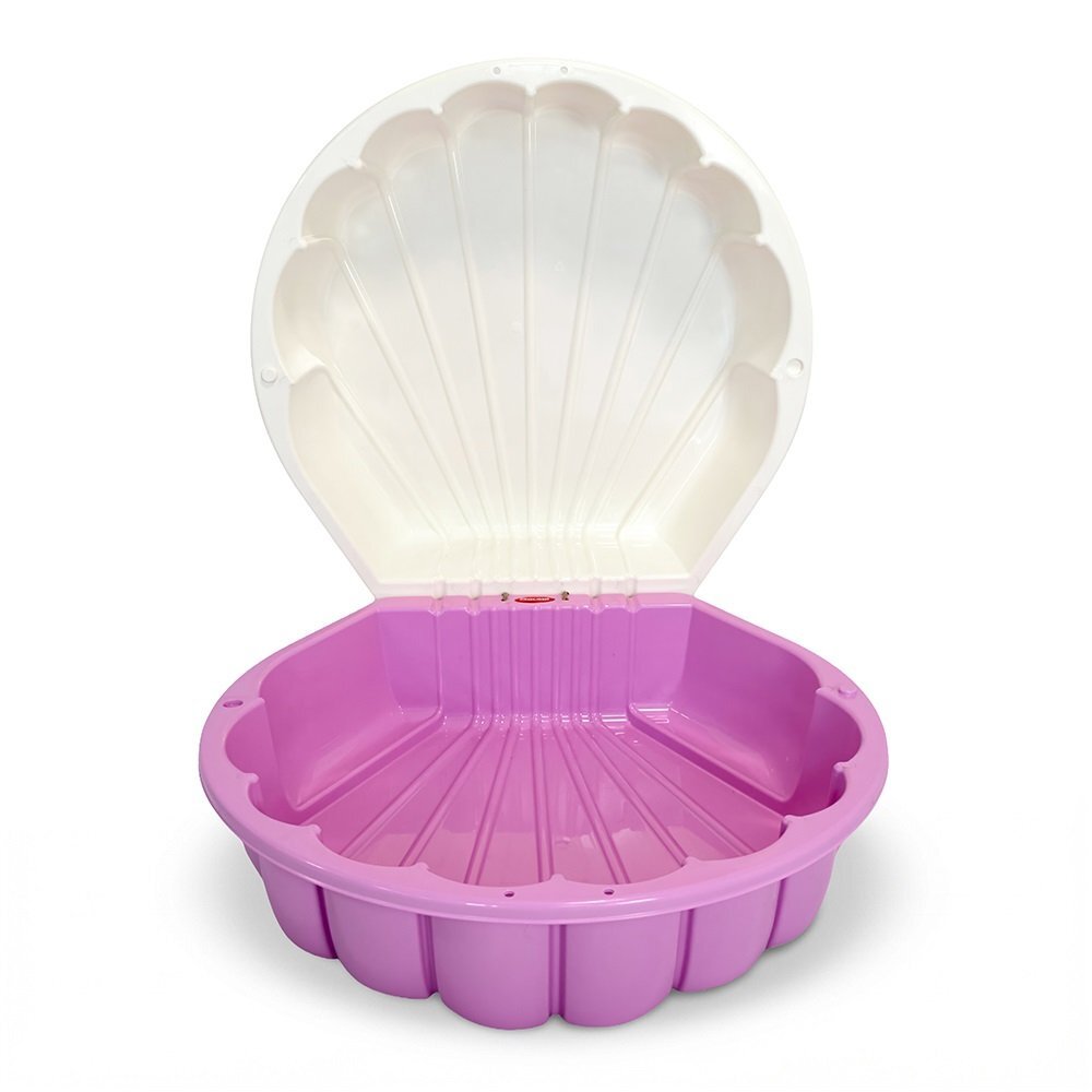 Doloni Capsula de joaca 2-in-1 Piscina si Nisipar pentru copii PinkWhite Shell dimensiune 79.5 x 86 x 37.7 cm
