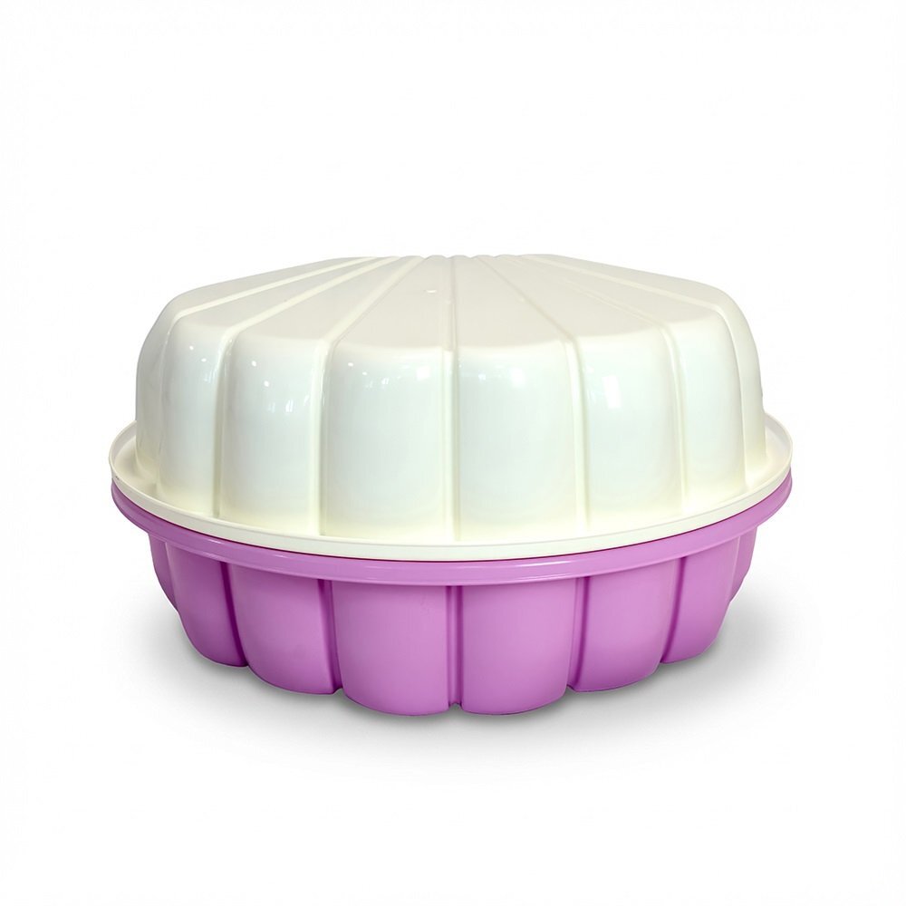 Doloni Capsula de joaca 2-in-1 Piscina si Nisipar pentru copii PinkWhite Shell dimensiune 79.5 x 86 x 37.7 cm