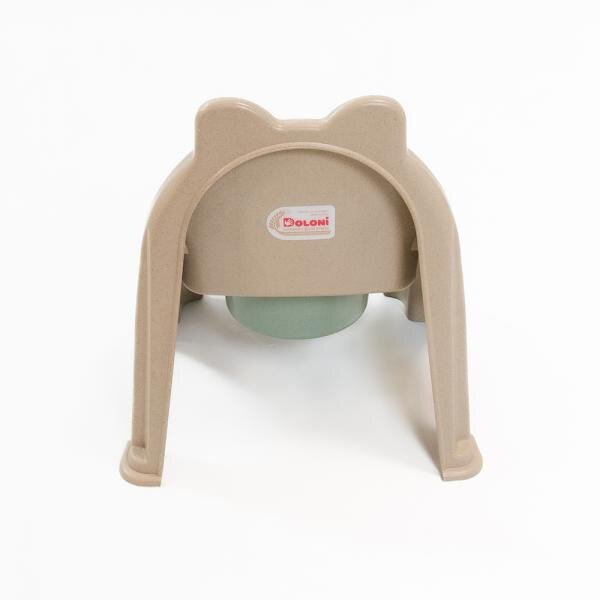 Doloni Olita pentru copii BeigeBrown Tiger design robust cu spatar inalt cotiere si vas colector detasabil dimensiune 38 x 29 x 30 cm