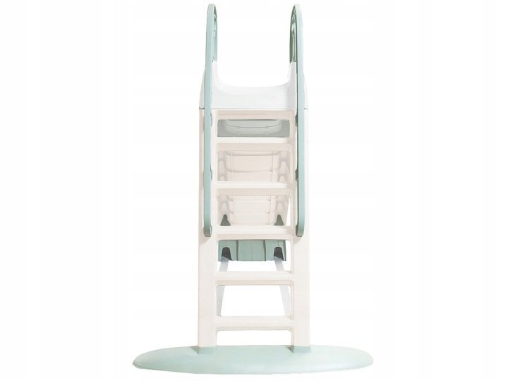 Doloni Tobogan pentru copii XXL WhiteGreen cu trepte si manere ergonomice de sustinere dimensiune 243.8 x 100 x 149.3 cm