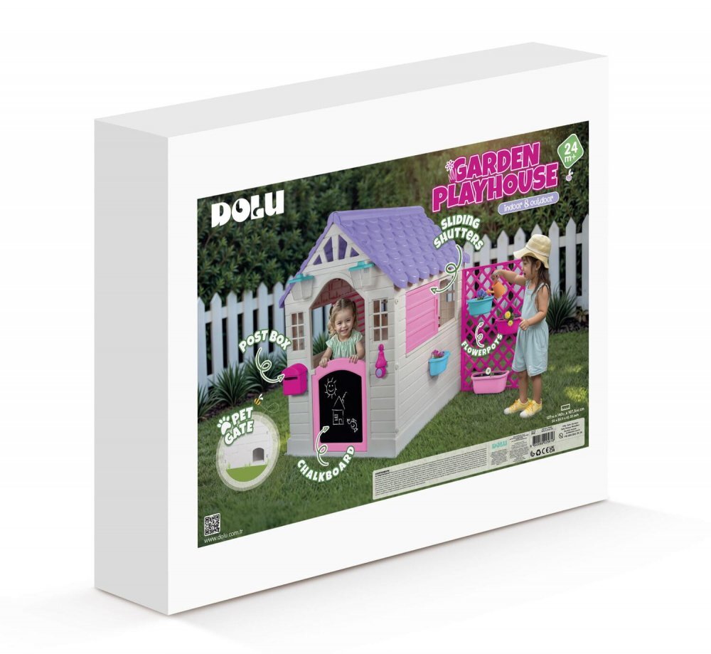 DOLU Casuta deluxe pentru copii Alb roz
