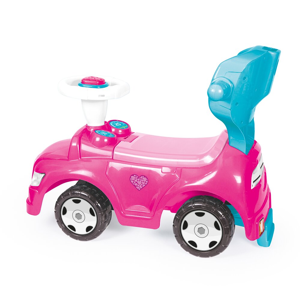 DOLU Masinuta copii de impins 4 in 1 Step car Unicorn cu maner detasabil sunete amuzante spatiu depozitare sub scaun Suport pentru picioare detasabil bara de protectie