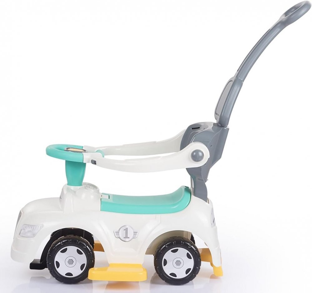 DOLU Masinuta pentru copii fara pedale Ride on Pastel 3 in 1 maner parental detasabil suport pentru picioare bara de protectie de la 12 luni greutate de maxim admisa 23 kg