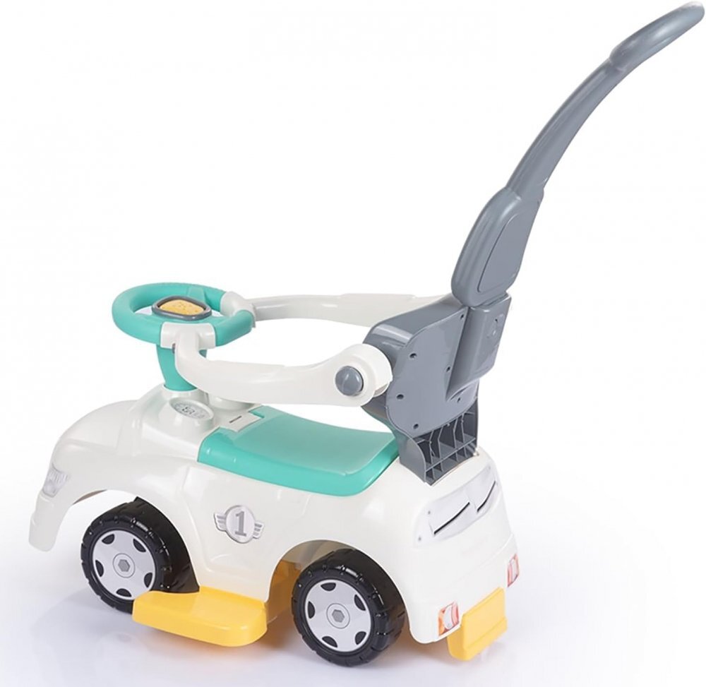 DOLU Masinuta pentru copii fara pedale Ride on Pastel 3 in 1 maner parental detasabil suport pentru picioare bara de protectie de la 12 luni greutate de maxim admisa 23 kg