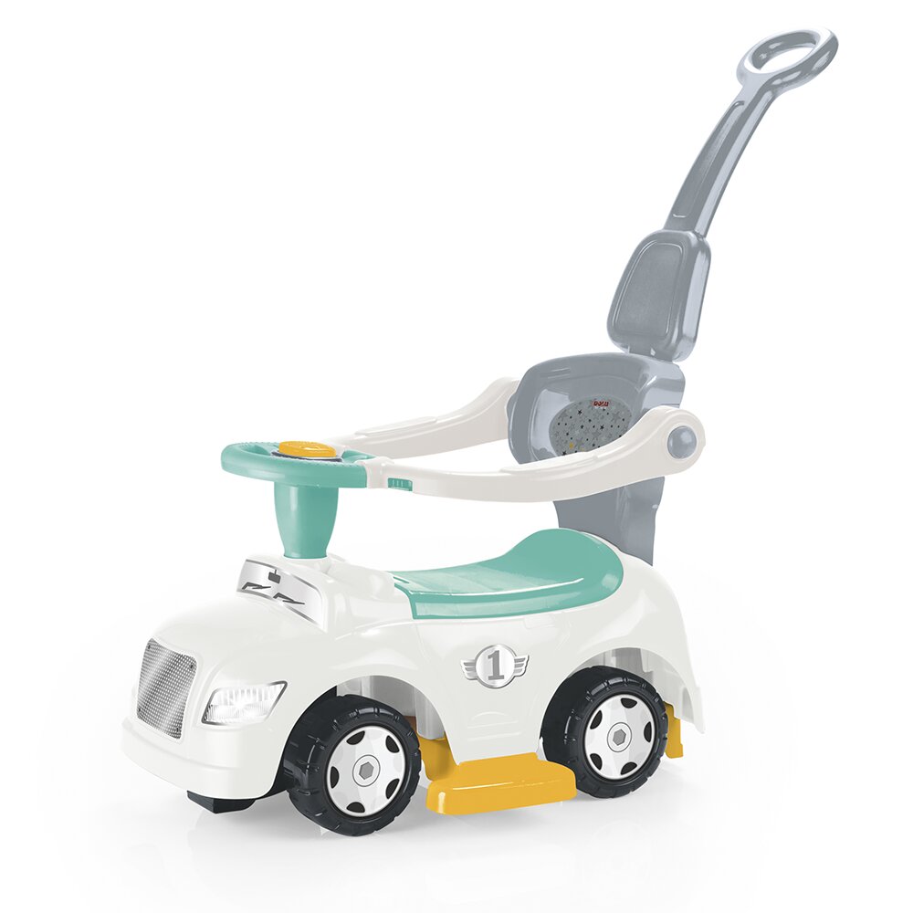 DOLU Masinuta pentru copii fara pedale Ride on Pastel 3 in 1 maner parental detasabil suport pentru picioare bara de protectie de la 12 luni greutate de maxim admisa 23 kg