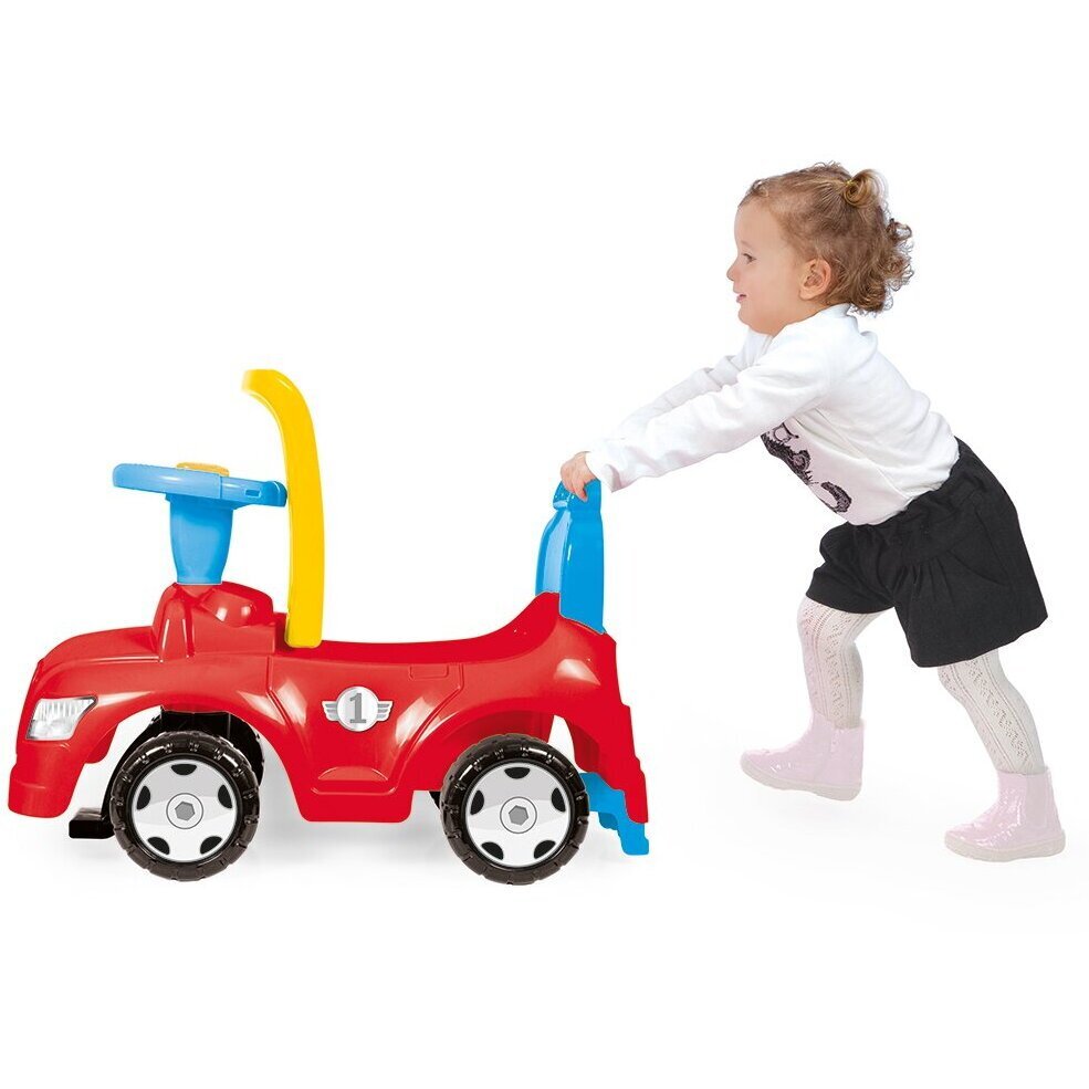 DOLU Masinuta pentru copii fara pedale Step car 2 in 1 cu spatar si spatiu de depozitare sub scaun volan cu sunet de la 12 luni pana la 23 kg