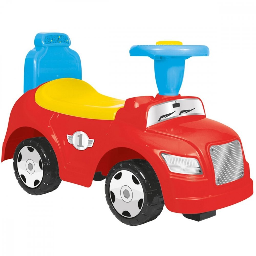 DOLU Masinuta pentru copii fara pedale Step car 2 in 1 cu spatar si spatiu de depozitare sub scaun volan cu sunet de la 12 luni pana la 23 kg