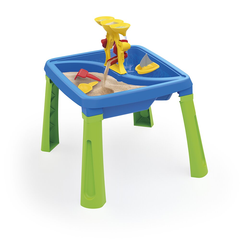 DOLU Masuta de activitati 3 in 1 pentru copii multicolor include galetusa stropitoare grebla lopatica barcuta o forma pentru nisip