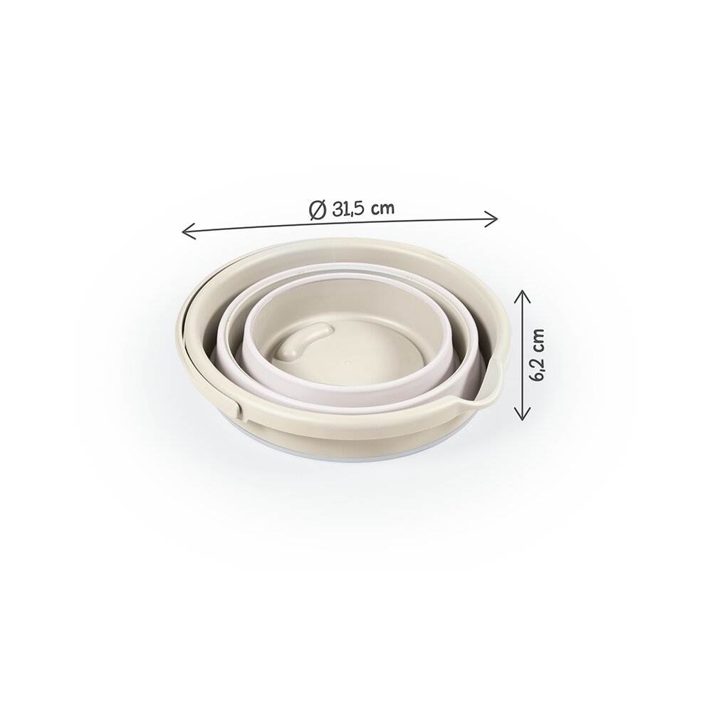 Dolu Nuve Galeata pliabila pentru baie bej design ergonomic materiale non-toxice fara BPA 6 luni+