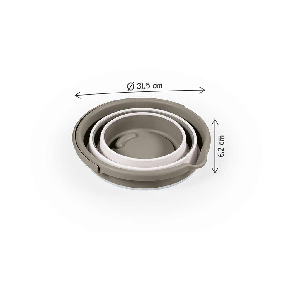 Dolu Nuve Galeata pliabila pentru baie gri design ergonomic materiale non-toxice fara BPA 6 luni+