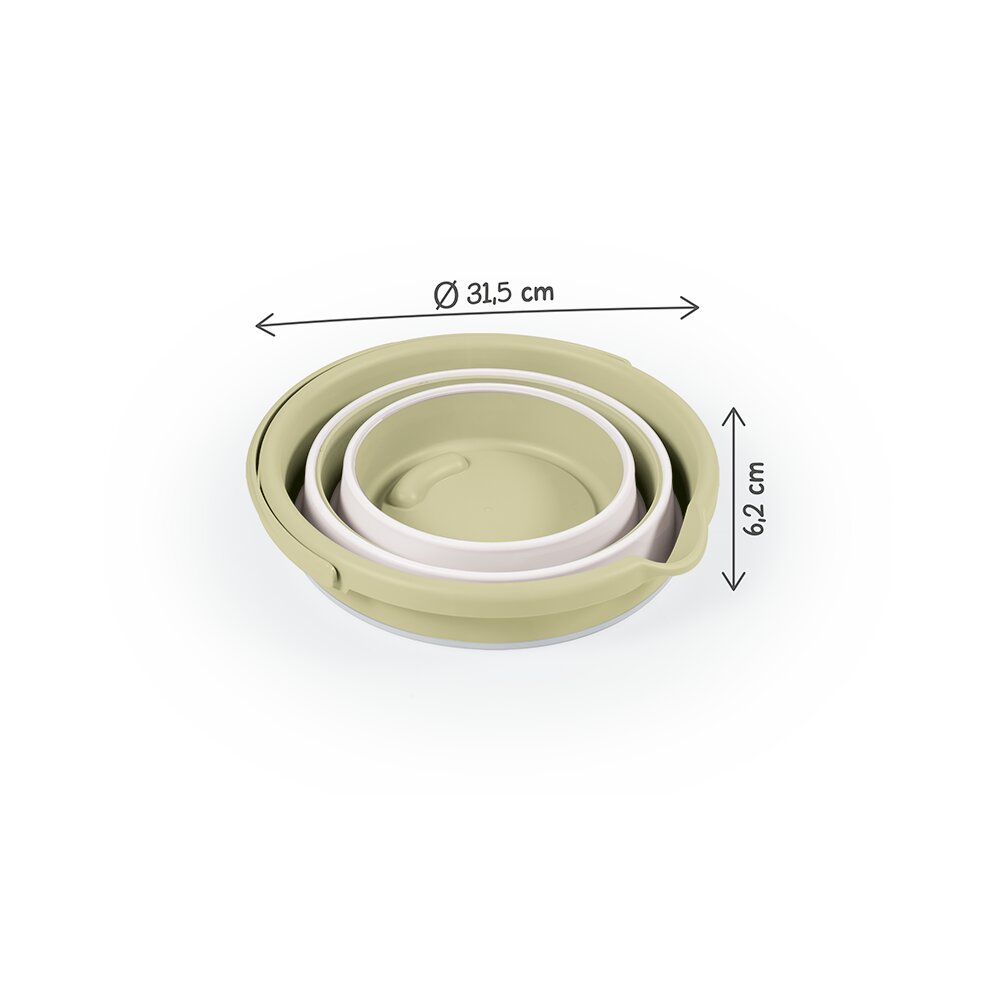 Dolu Nuve Galeata pliabila pentru baie verde eco design ergonomic materiale non-toxice fara BPA 6 luni+