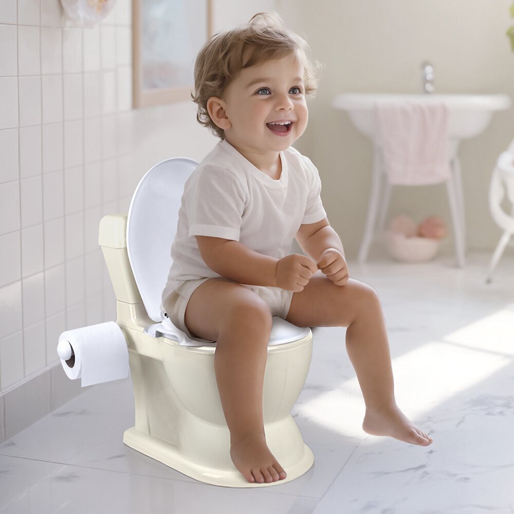 Dolu Nuve Olita educationala multifunctionala 2 in 1 cu sunete si lumini banda alunecarea greutate admisa 20 kg 18 luni+ bej