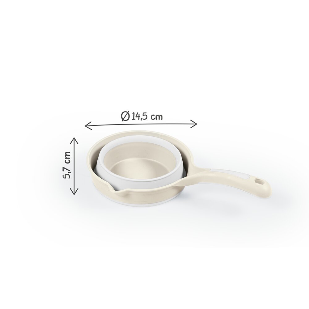 Dolu Nuve Recipient pliabil cu maner pentru baie bej design ergonomic materiale non-toxice fara BPA 6 luni+