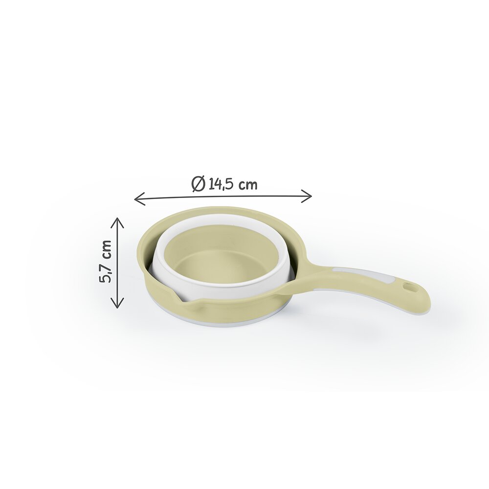 Dolu Nuve Recipient pliabil cu maner pentru baie verde eco design ergonomic materiale non-toxice fara BPA 6 luni+