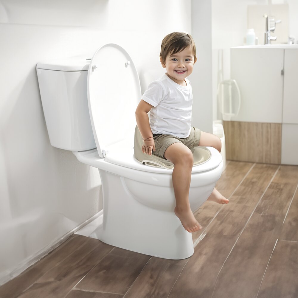 Dolu Nuve Reductor pentru toaleta anitderapant bej design ergonomic manere laterale si spatar inalt