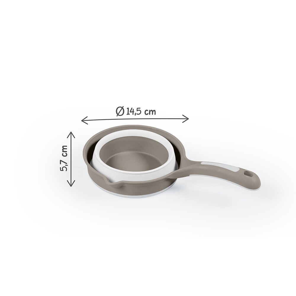 Dolu Nuve Set 3 in 1 cu cadita pliabila cana si galeata pentru clatire gri materiale non-toxice fara BPA 6 luni+