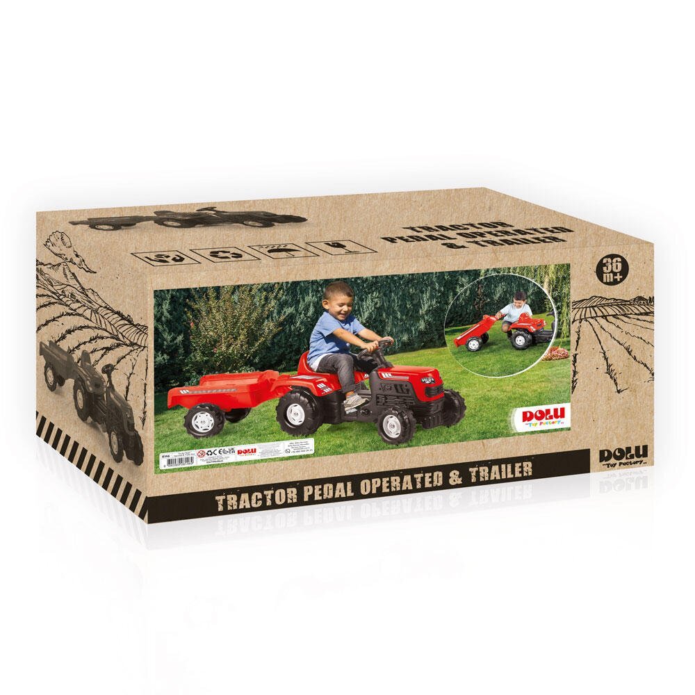 DOLU Primul meu tractor cu remorca Rosu