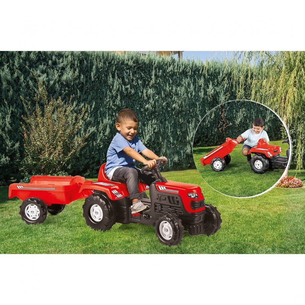DOLU Primul meu tractor cu remorca Rosu