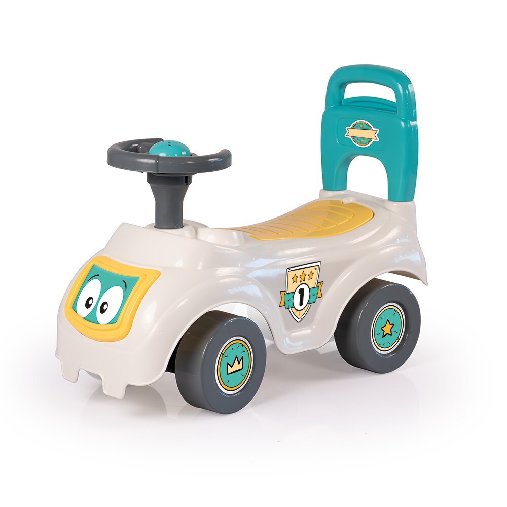 DOLU Ride-On copii fara pedale Pastel volan cu claxon spatar cu posibilitatea de impingere spatiu de depozitare claxon