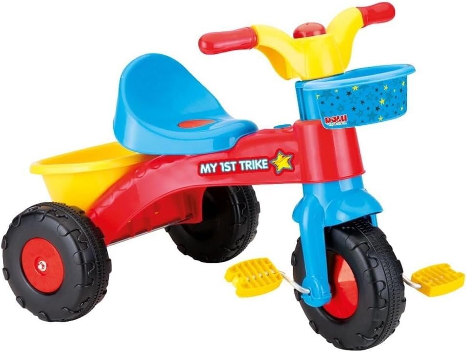 DOLU Ticicleta pentru copii cu maner de control pentru parinte functie free wheel claxon si cosulet accesorii
