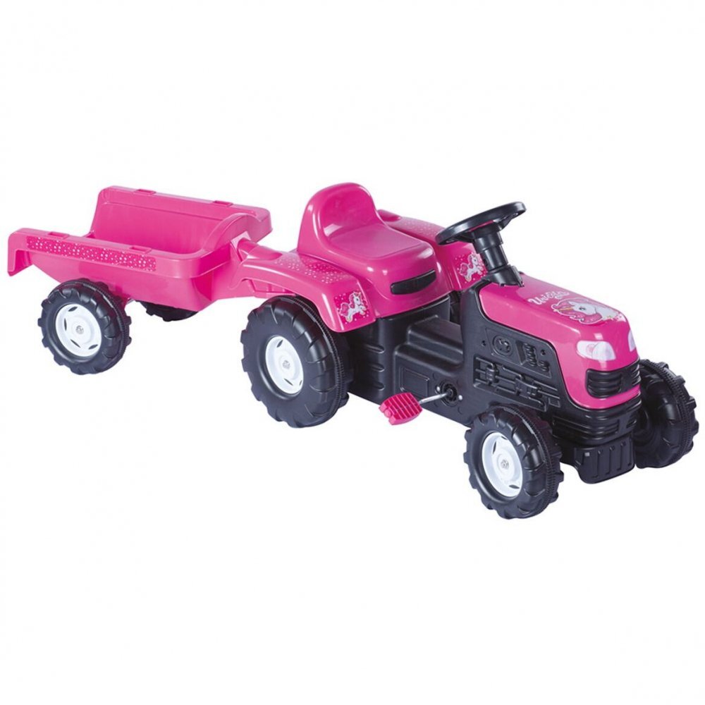 DOLU Tractor cu pedale si remorca Unicorn