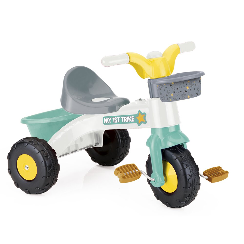 DOLU Tricicleta pentru copii My 1st trike cu pedale claxon si cosulet pentru accesorii de la varsta de 2 ani si pana la 30 kg