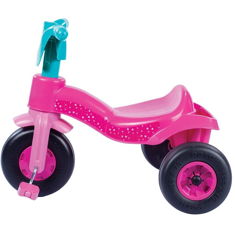 DOLU Tricicleta pentru copii Unicorn din plastic cu roti late si cosulet pentru accesorii