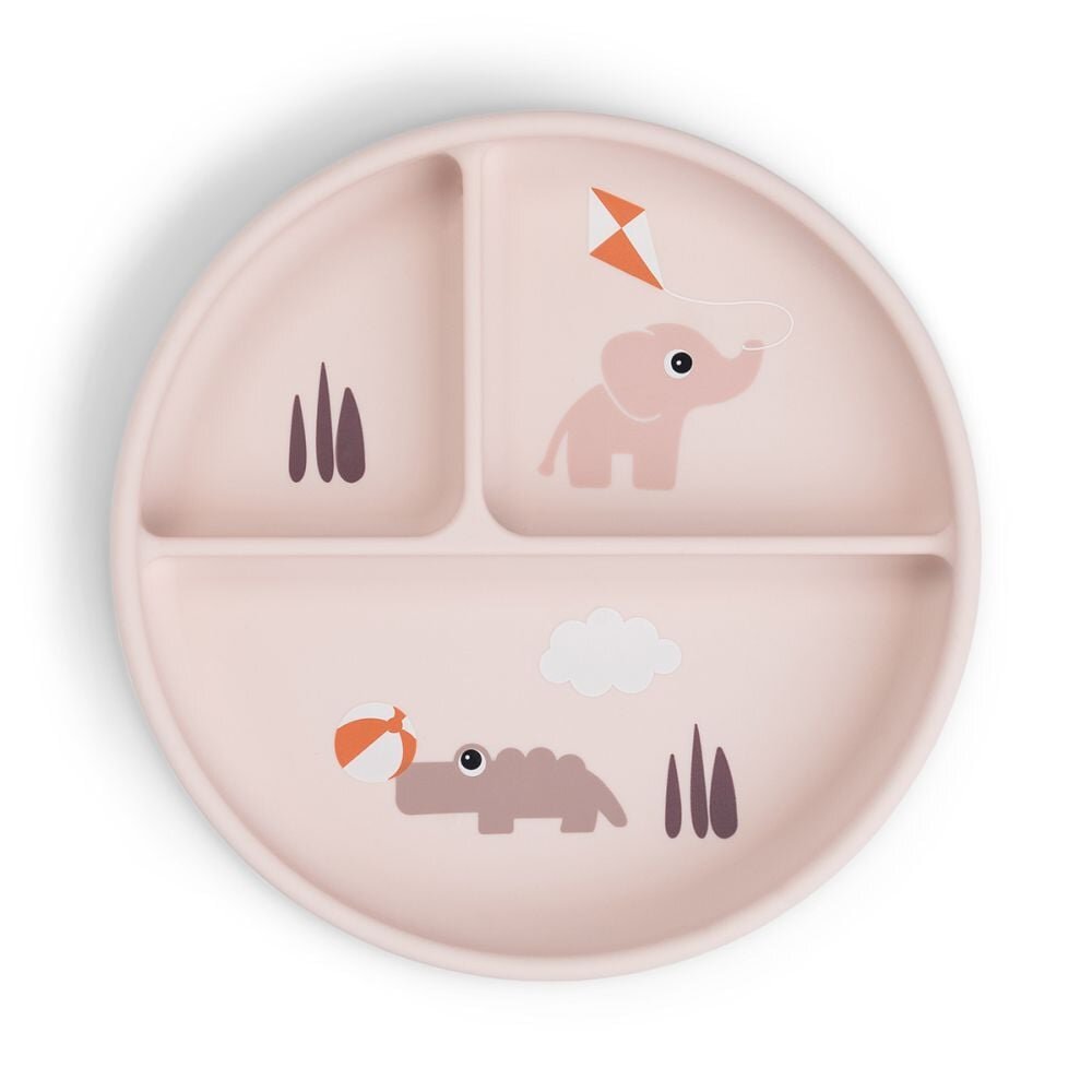 Done by Deer Farfurie compartimentata Stickstay Playground powder