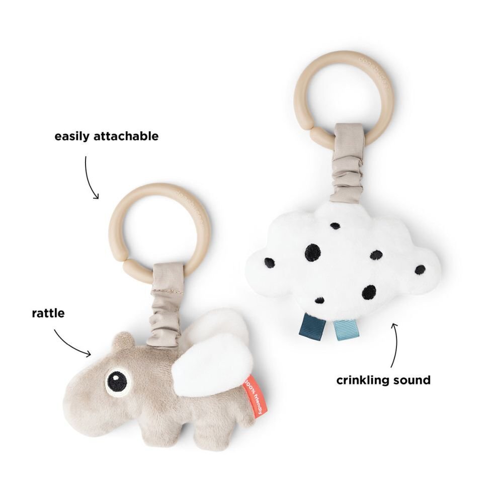 Done by Deer Set 2 jucarii de activitati pentru agatat Happy Clouds Sand