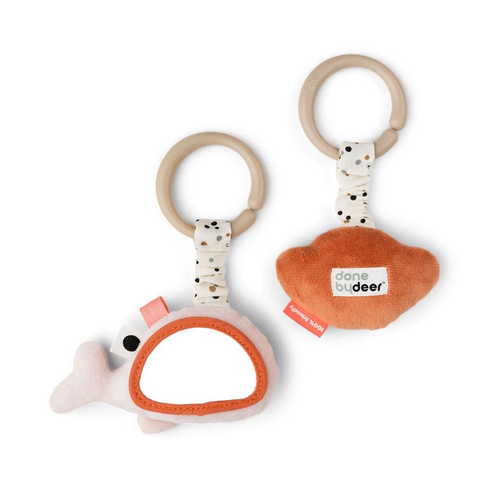 Done by Deer Set 2 jucarii de activitati pentru agatat Wally Powder