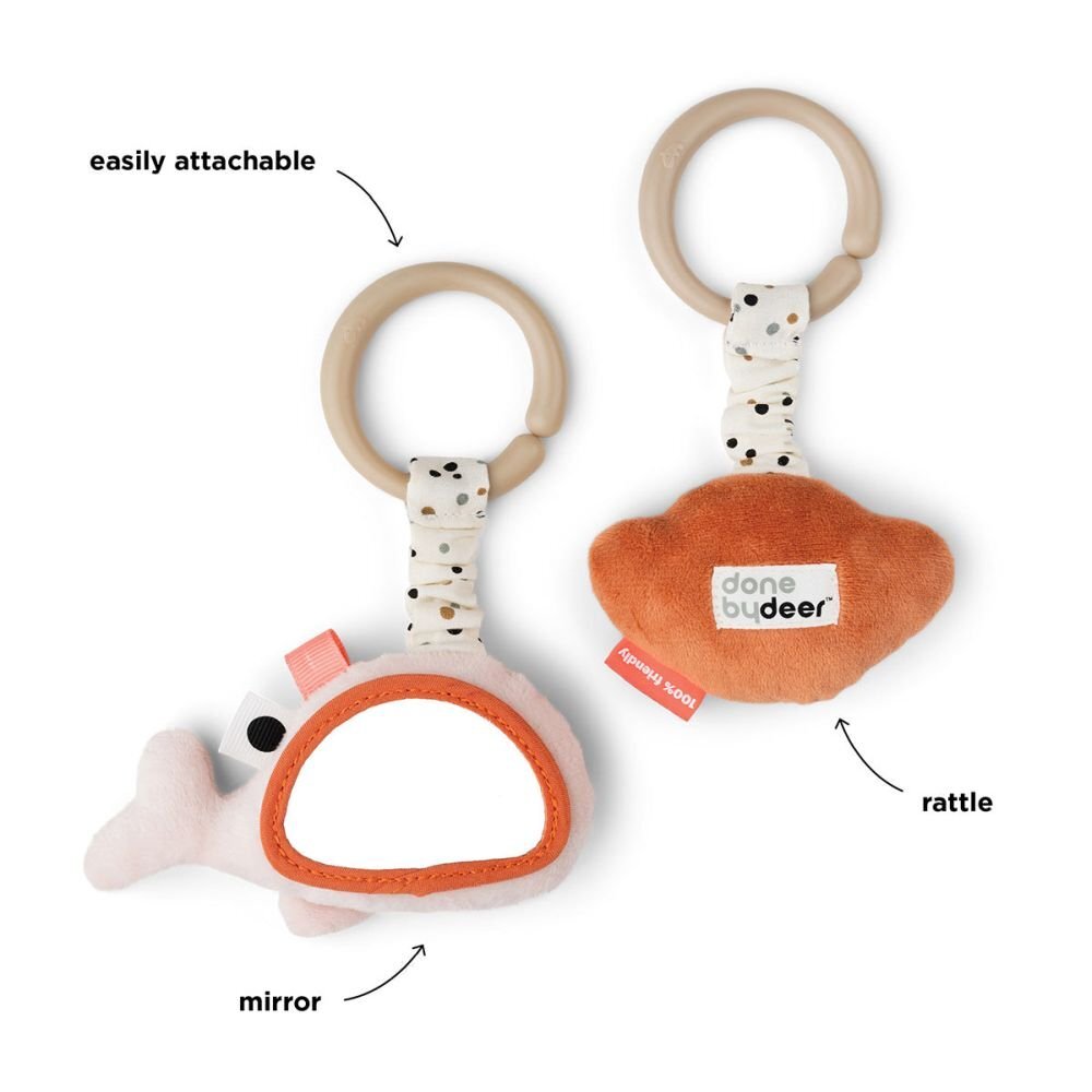 Done by Deer Set 2 jucarii de activitati pentru agatat Wally Powder