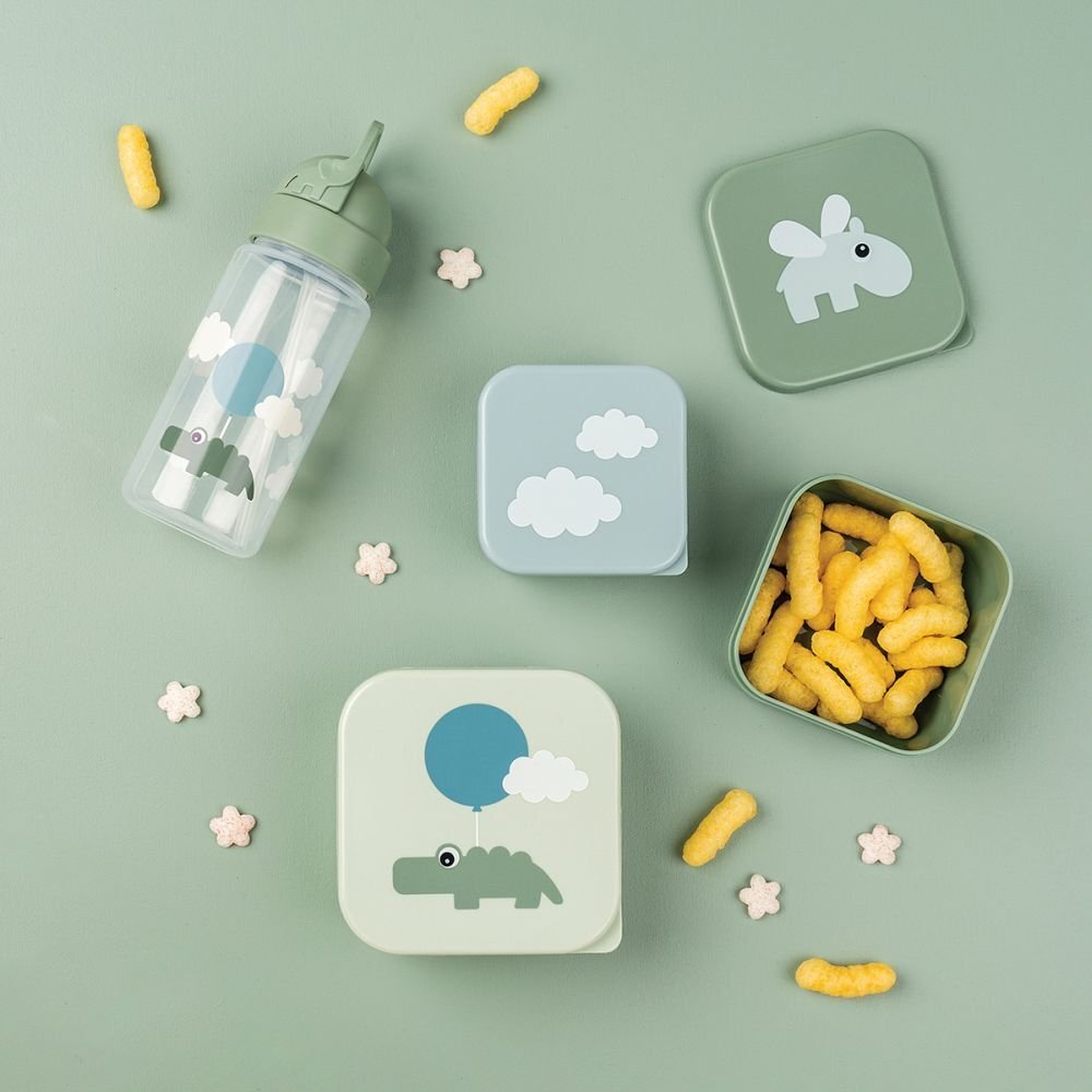 Done by Deer Set 3 caserole pentru gustari Happy Clouds green