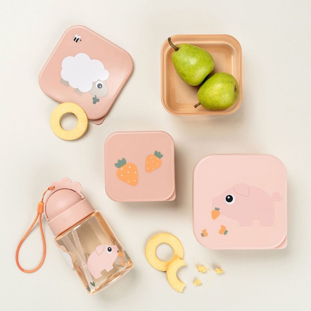 Done by Deer Set 3 caserole pentru gustari Tiny Farm powder