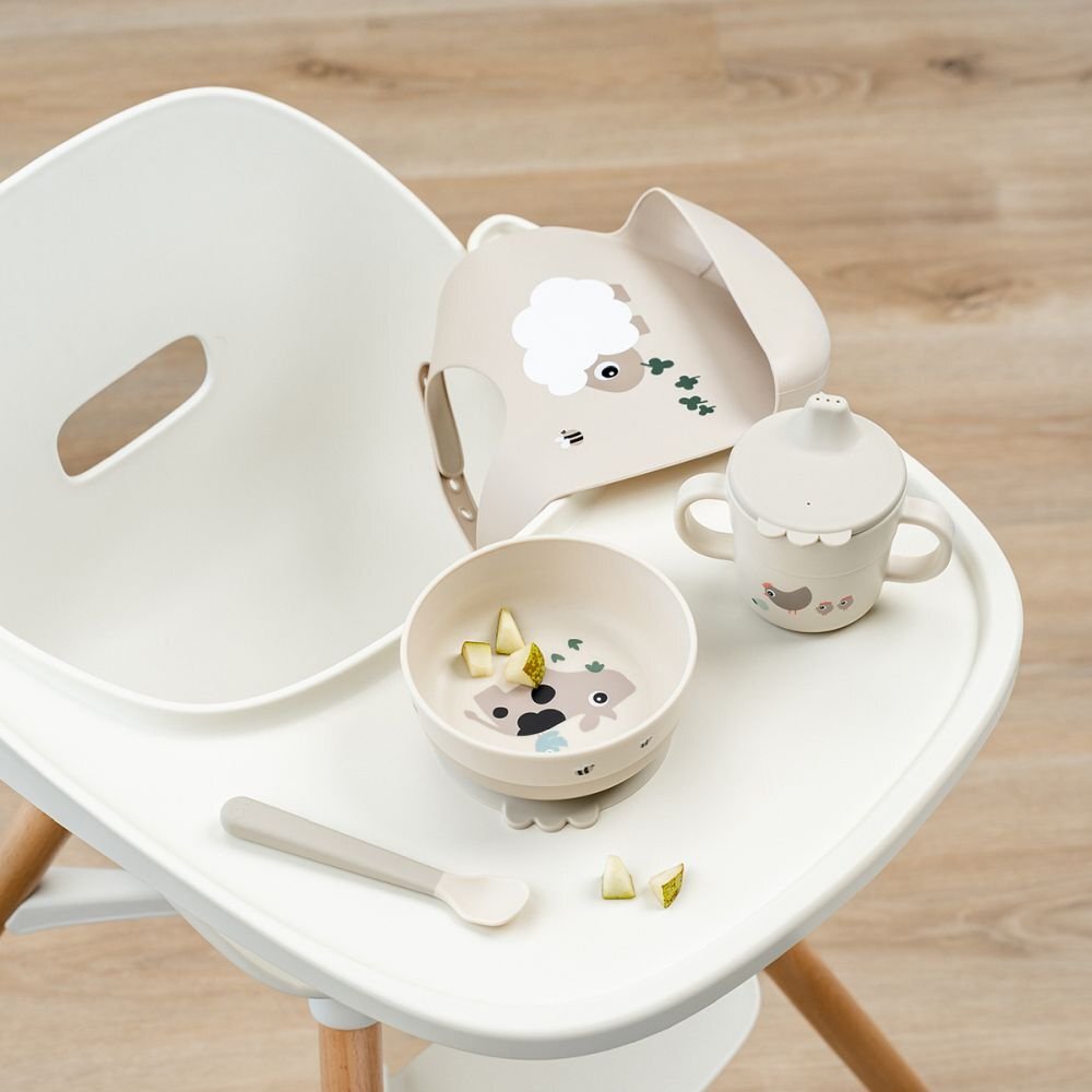 Done by Deer Set de masa cu ventuza Foodie Tiny Farm sand