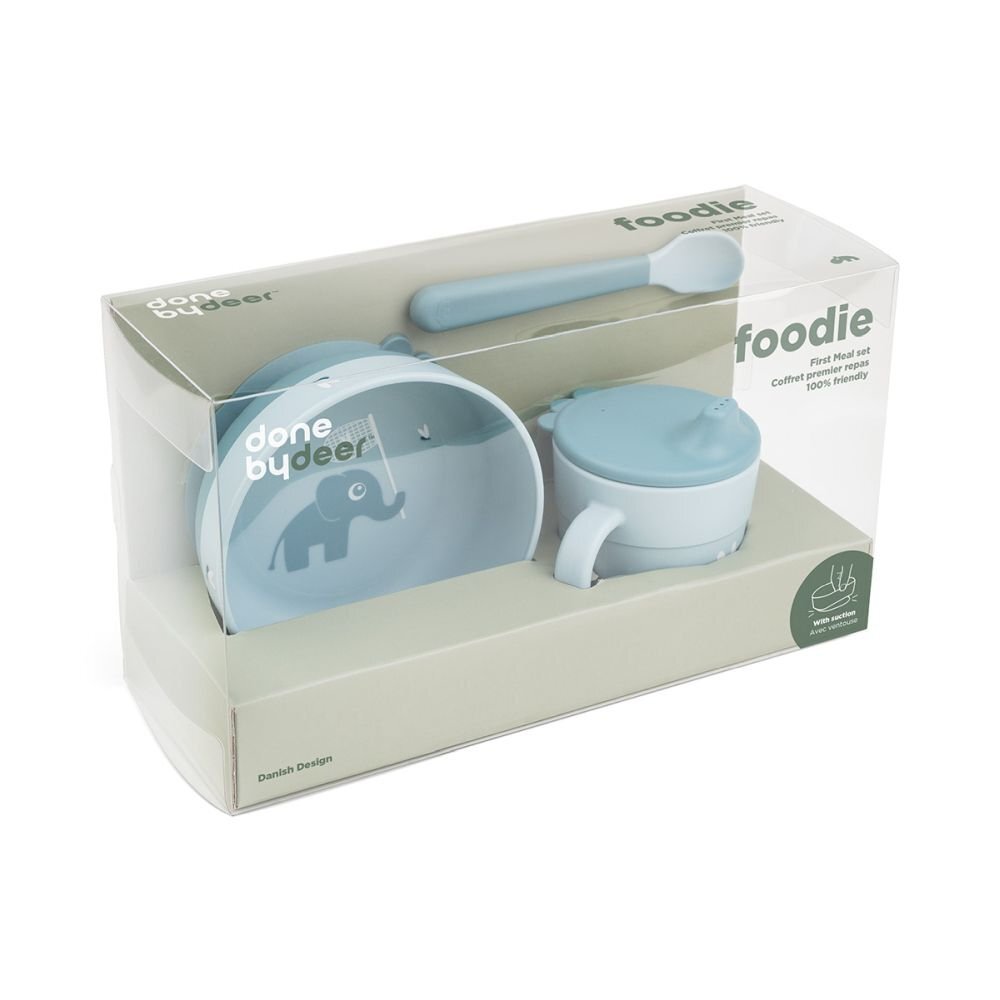 Done by Deer Set prima masa cu ventuza Foodie Elphee Blue