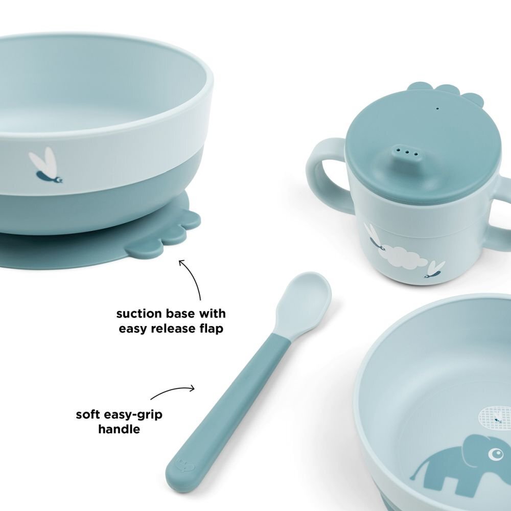 Done by Deer Set prima masa cu ventuza Foodie Elphee Blue